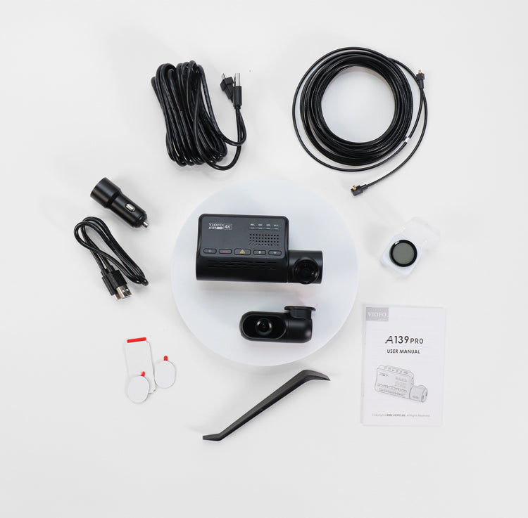 VIOFO A139 Pro 2CH - 4K Ultra-HD Sony STARVIS™ 2 Front and Rear Dash Cam