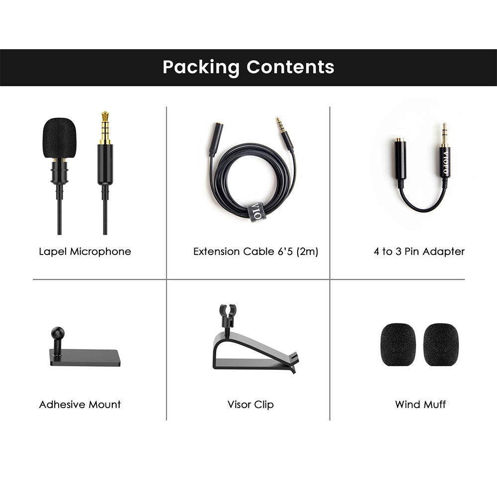 VIOFO Universal Professional Lavalier Microphone