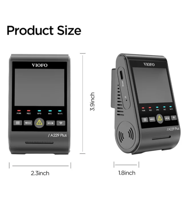 VIOFO A229 Plus - 1CH 2K HDR With Sony STARVIS™ 2 Front Only Dash Cam