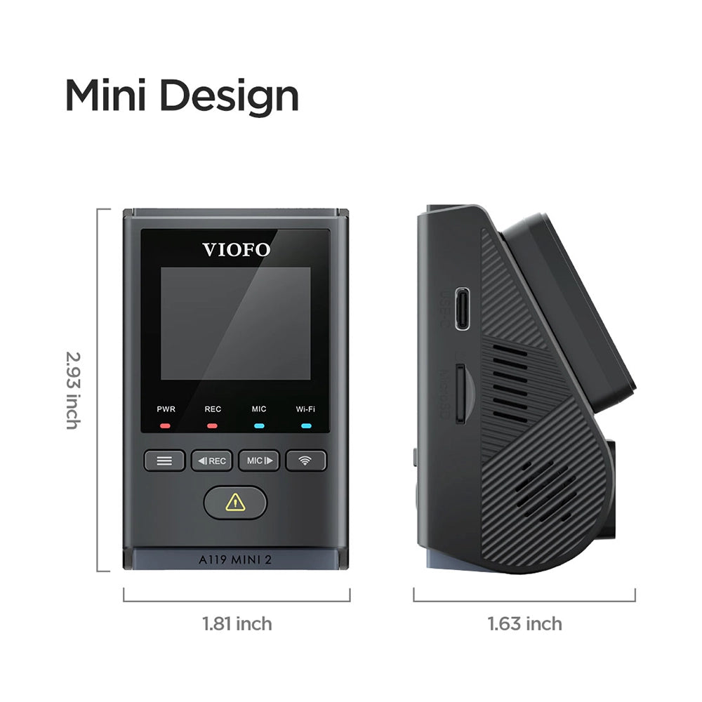 VIOFO A119 Mini 2 - 2K Quad-HD Sony STARVIS™ 2 Front Only Dash Cam