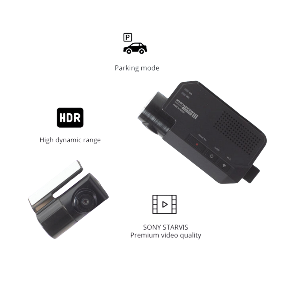 M3 Dash Camera - Front and Rear