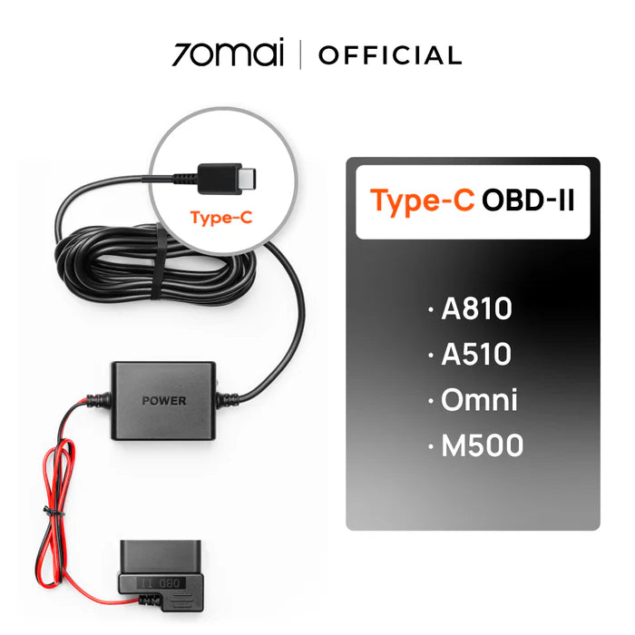 70mai OBD-II Hardwire Kit for 70mai Micro USB Dash Cams