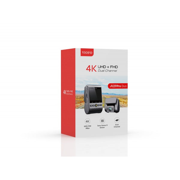VIOFO A129 PRO Duo 2CH - 4K Ultra-HD Front and Rear Dash Cam