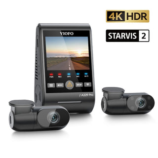 VIOFO A229 Pro 3CH - 4K Ultra-HD Sony STARVIS™ 2 - 4K Front, 2K Rear, FHD Interior